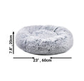 Load image into Gallery viewer, Mr. Peanut's OrthoPlush round pet bed, snowflake white two-tone, pillow bed, 23 inches diameter
