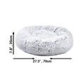 Load image into Gallery viewer, Mr. Peanut's OrthoPlush Pet Bed, round pillow bed in snowflake white two-tone plush, 27.5-inch diameter.
