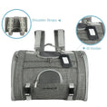 Charger l'image dans la visionneuse de la galerie, Mr. Peanut's Monterey Series airline-compliant horizontal pet carrier backpack in gray fabric with padded straps
