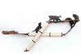 Charger l'image dans la visionneuse de la galerie, The Plateau Horizontal Cat Scratcher Bed Set with beige sisal posts on a wooden frame, Catastrophic Creations
