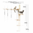 Bild in Galerie-Betrachter laden, The Crow's Nest wall cat condo with hammock by Catastrophic Creations; sisal-wrapped post and elevated platforms.
