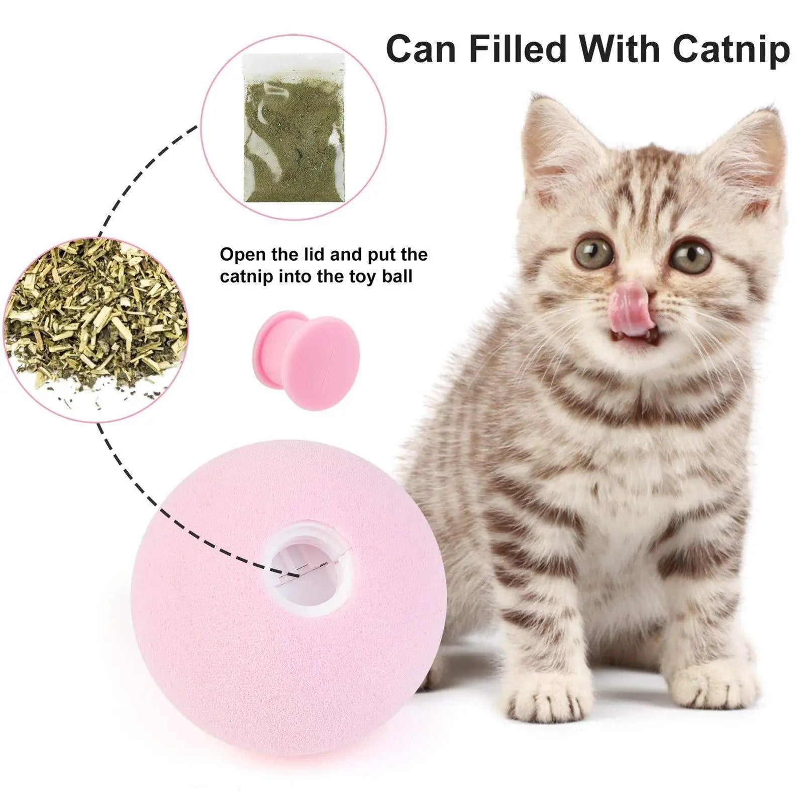 STEVVEX Interactive Cat Toy Ball With Realistic Chirping Sounds Auto Motion Activation For Pet Exercise Hunting Play by Stevvex