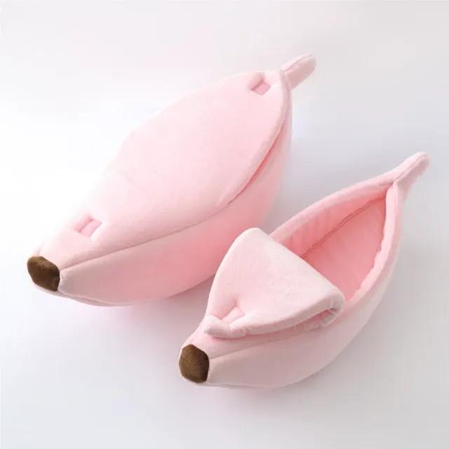 Premium Banana Pet Bed Funny Shaped Soft Warm Dog Cat House Portable by Furr Baby Gifts