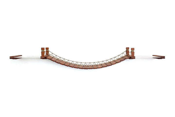 Double Cat Hammock and Climbing Bridge Combo by Catastrophic Creations, wooden plank cat bridge with rope netting