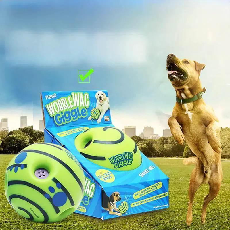 Interactive Chew Ball Rolls And Giggles Automatically For Dogs by Nai Pet Store