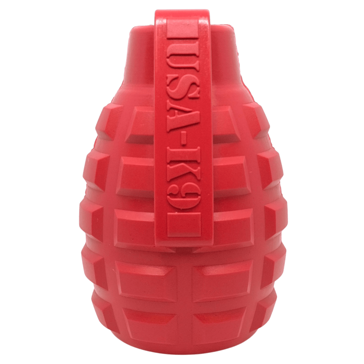 USA-K9 Grenade Rubber Dog Chew Toy Ultra Durable Heavy Duty Red Blue by SodaPup/True Dogs, LLC