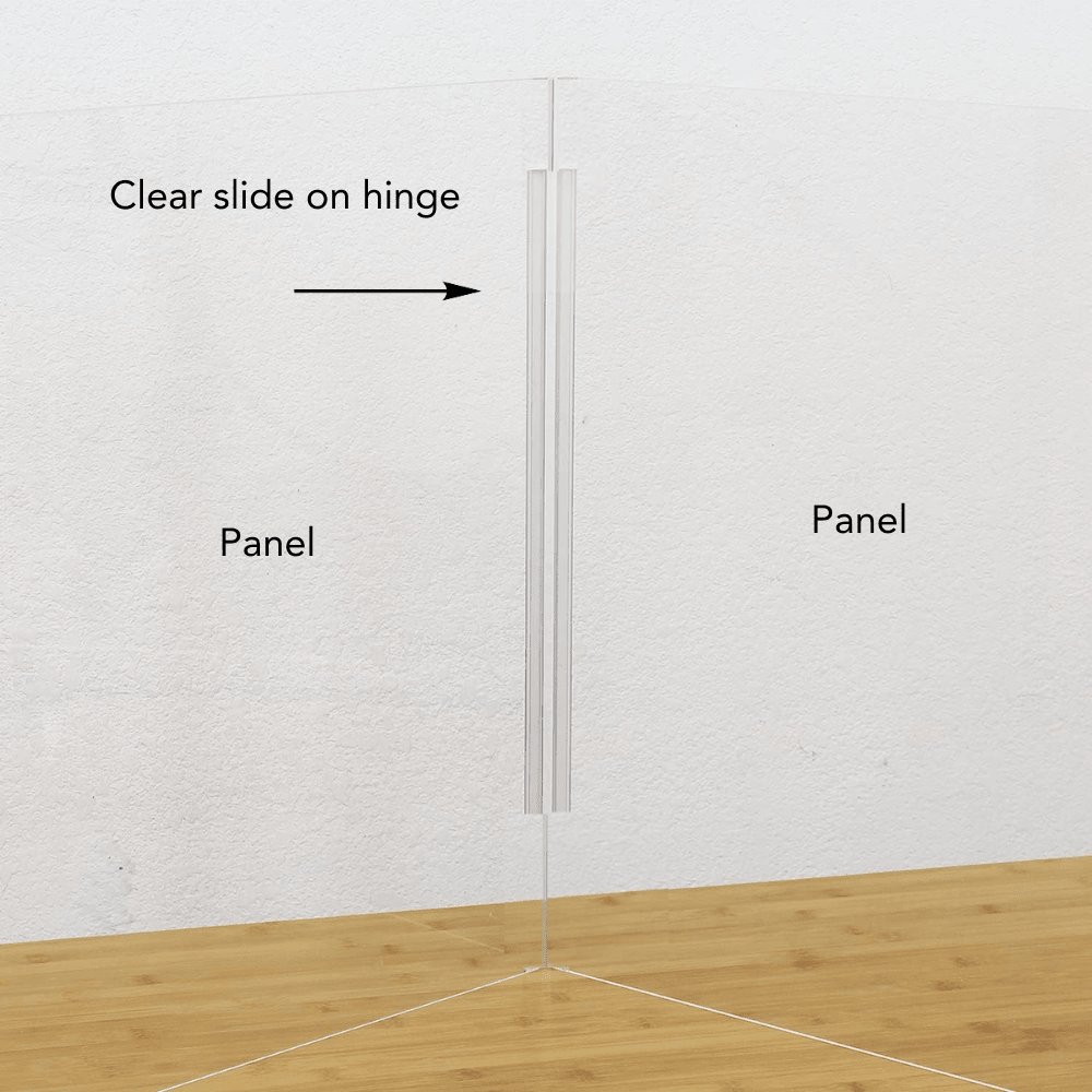 Hiddin Low Zig Zag Gate Add-On Panel with Hinge
