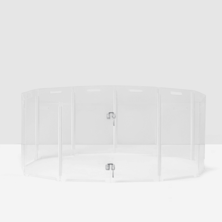 Hiddin Clear Acrylic Round Pet Playpen with Door