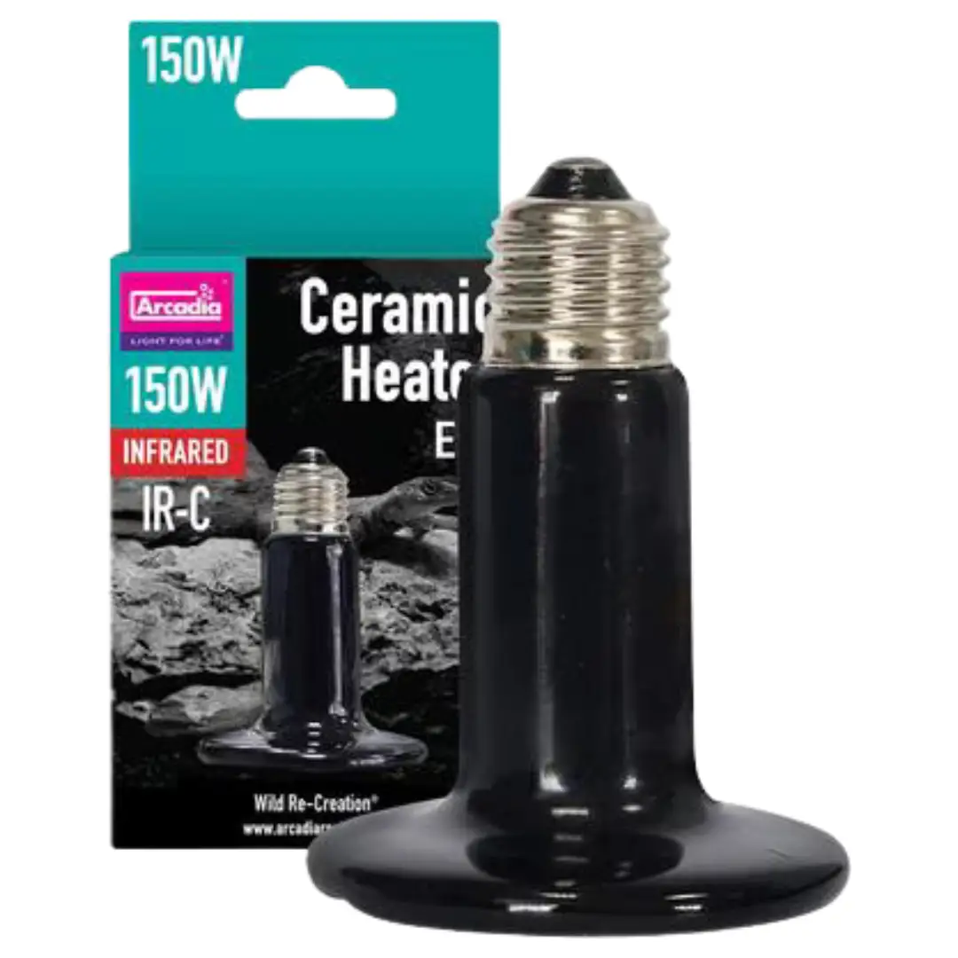 Arcadia Ceramic Heat Emitter bulb, 150W infrared reptile habitat heating