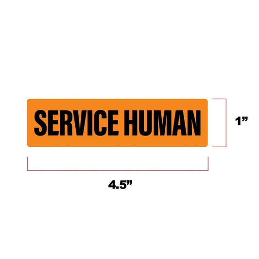 Service Human Embroidered Morale Patch 4.5x1 Hook Fastener Backing by kiloninerpets