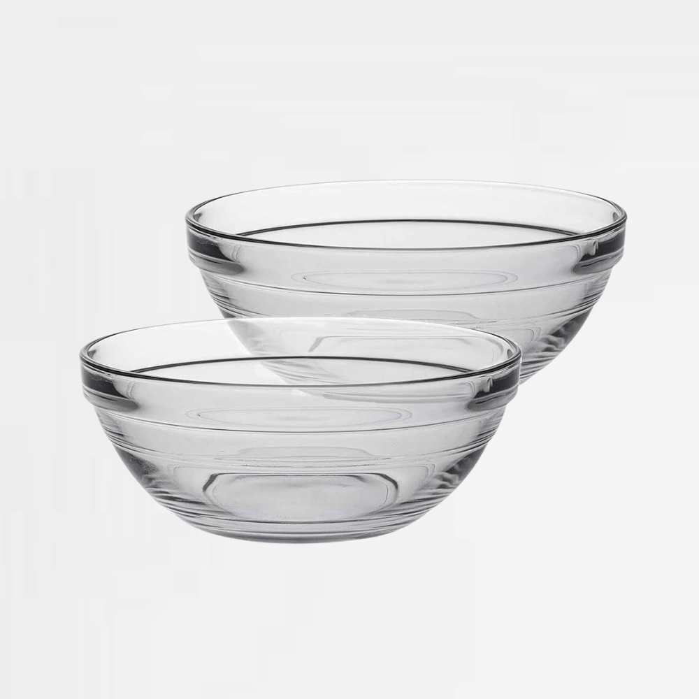 Hiddin Duralex Glass Pet Bowls – Set of 2
