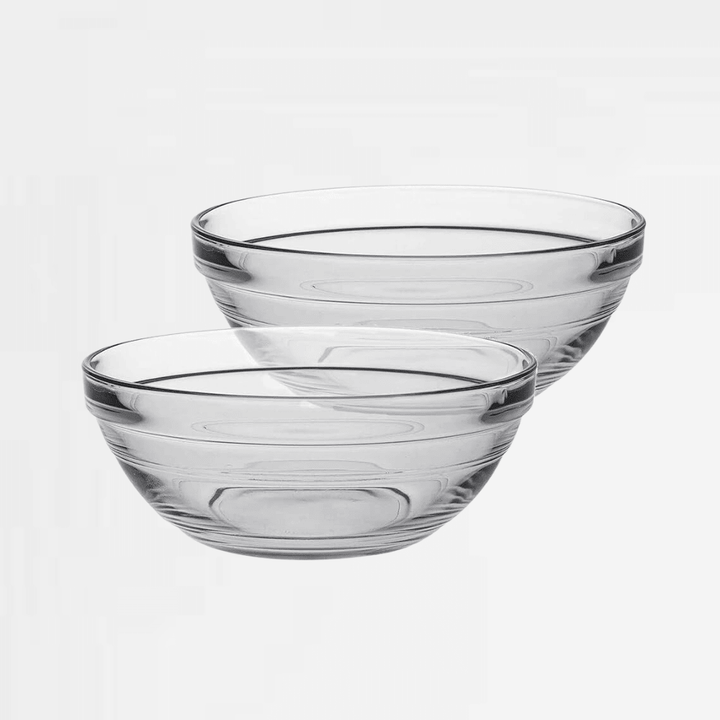 Hiddin Duralex Glass Pet Bowls – Set of 2