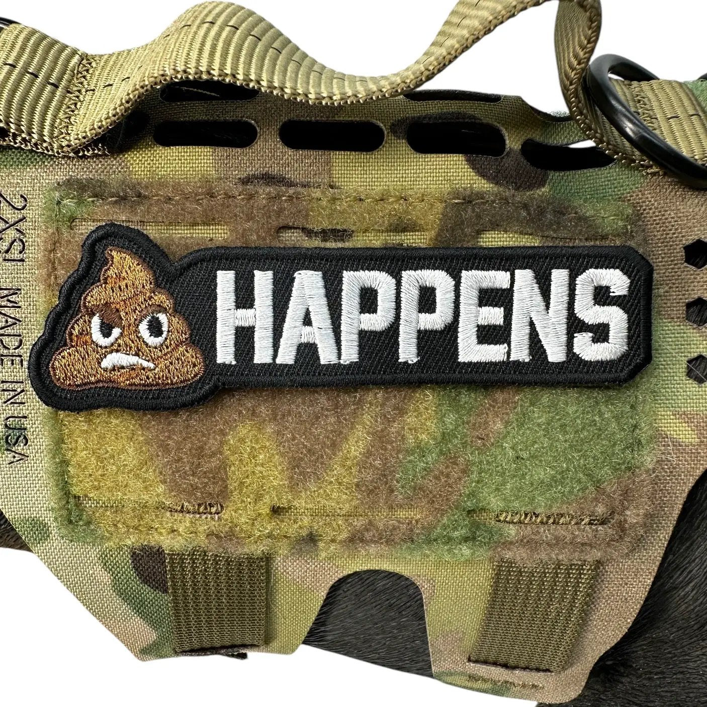 Shit Happens Embroidered Morale Patch Hook Fastener Vest Tactical by kiloninerpets