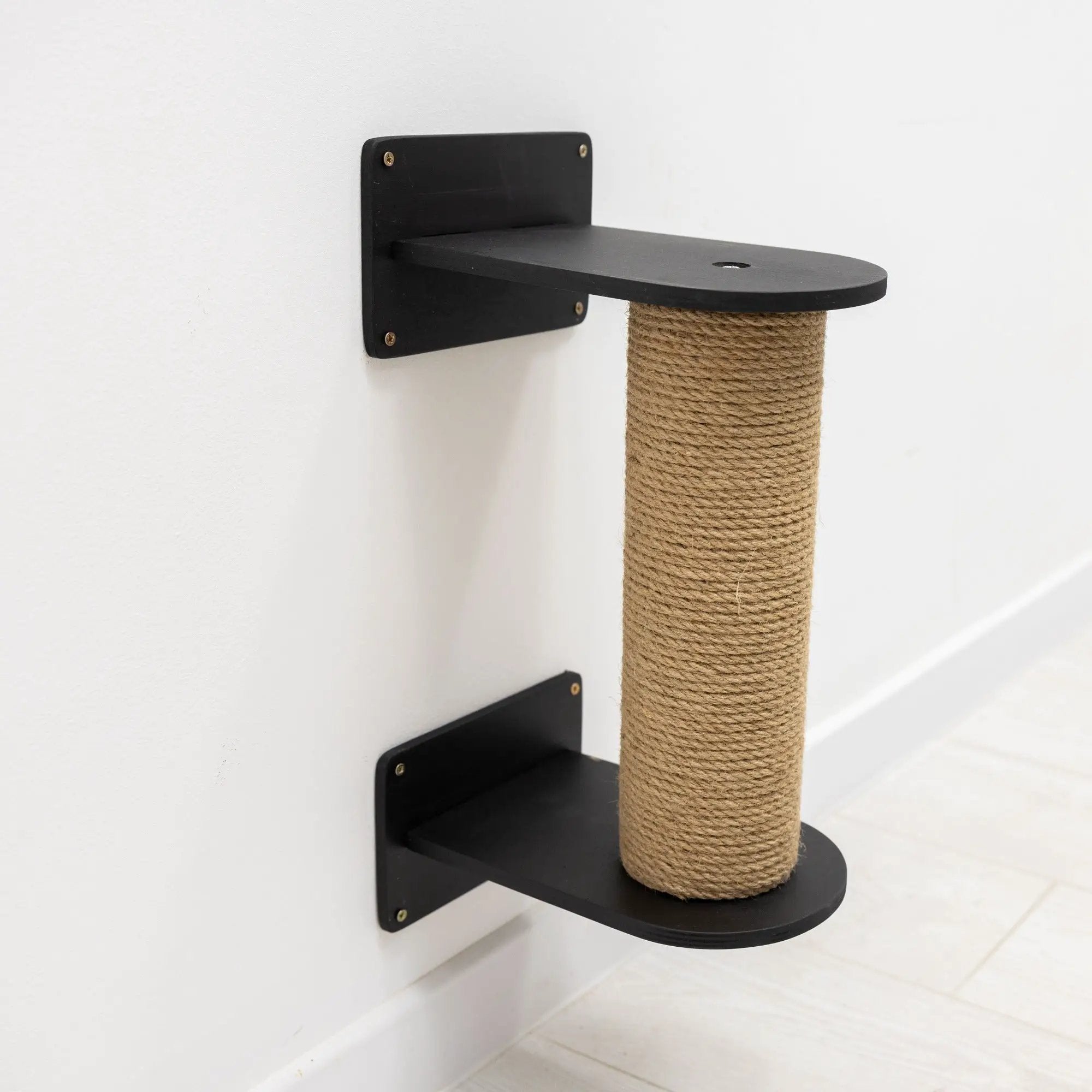 Enjoy The Wood Black Cat Tree Cushioned Indoor Sisal Climbing Post by Enjoy The Wood