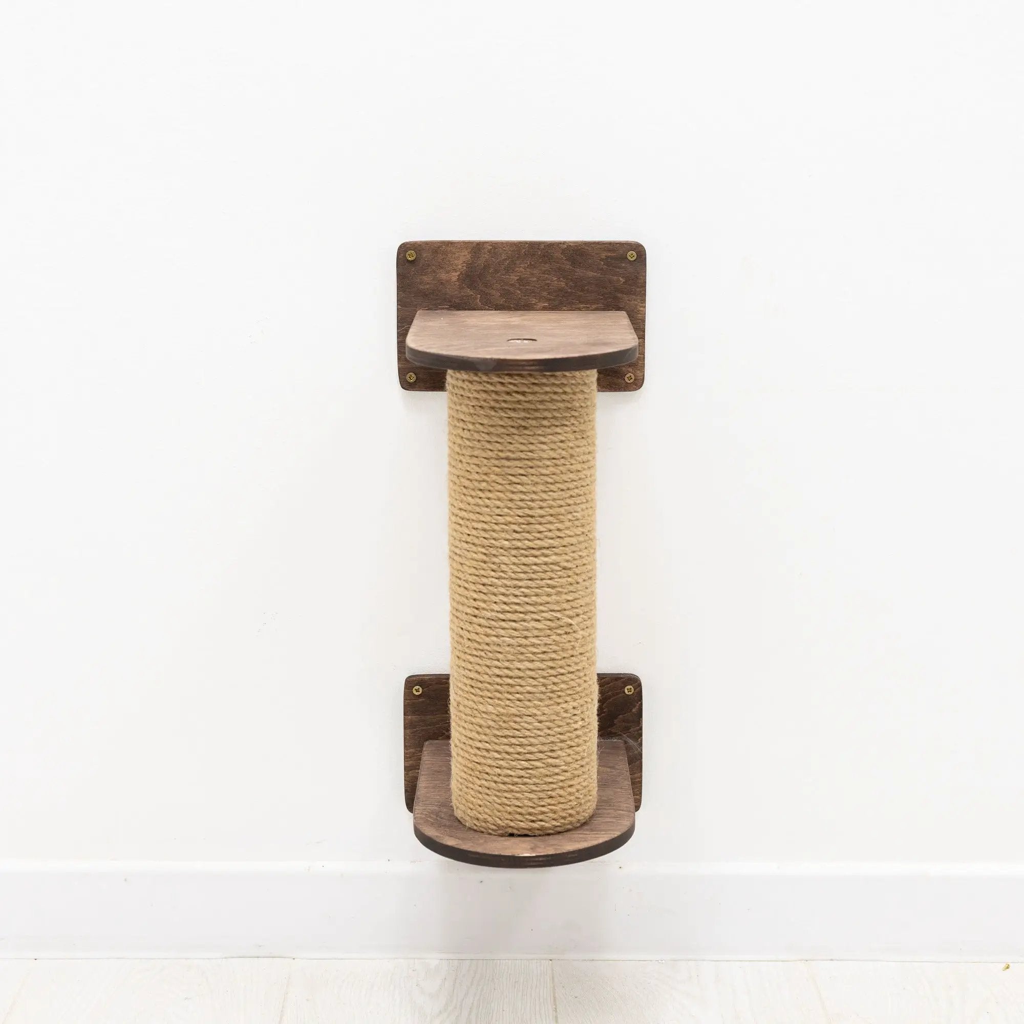 Enjoy The Wood Compact Cat Tree Scratching Post Hideaway Dark Walnut by Enjoy The Wood