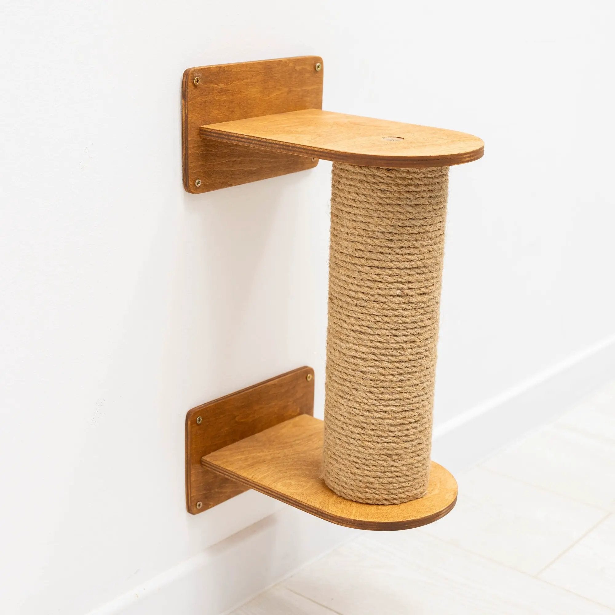 Enjoy The Wood Small Cat Tree - Oak Sturdy Sisal Indoor Scratcher by Enjoy The Wood