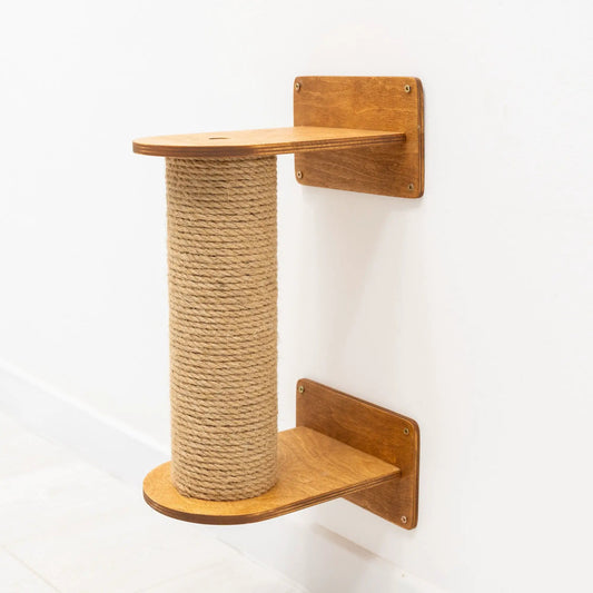 Enjoy The Wood Small Cat Tree - Oak Sturdy Sisal Indoor Scratcher by Enjoy The Wood