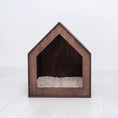 Load image into Gallery viewer, Neutral Natural Material Small Indoor Dog House Secure Pet Retreat Fits Any Home Decor Private Sanctuary Space by Enjoy The Wood
