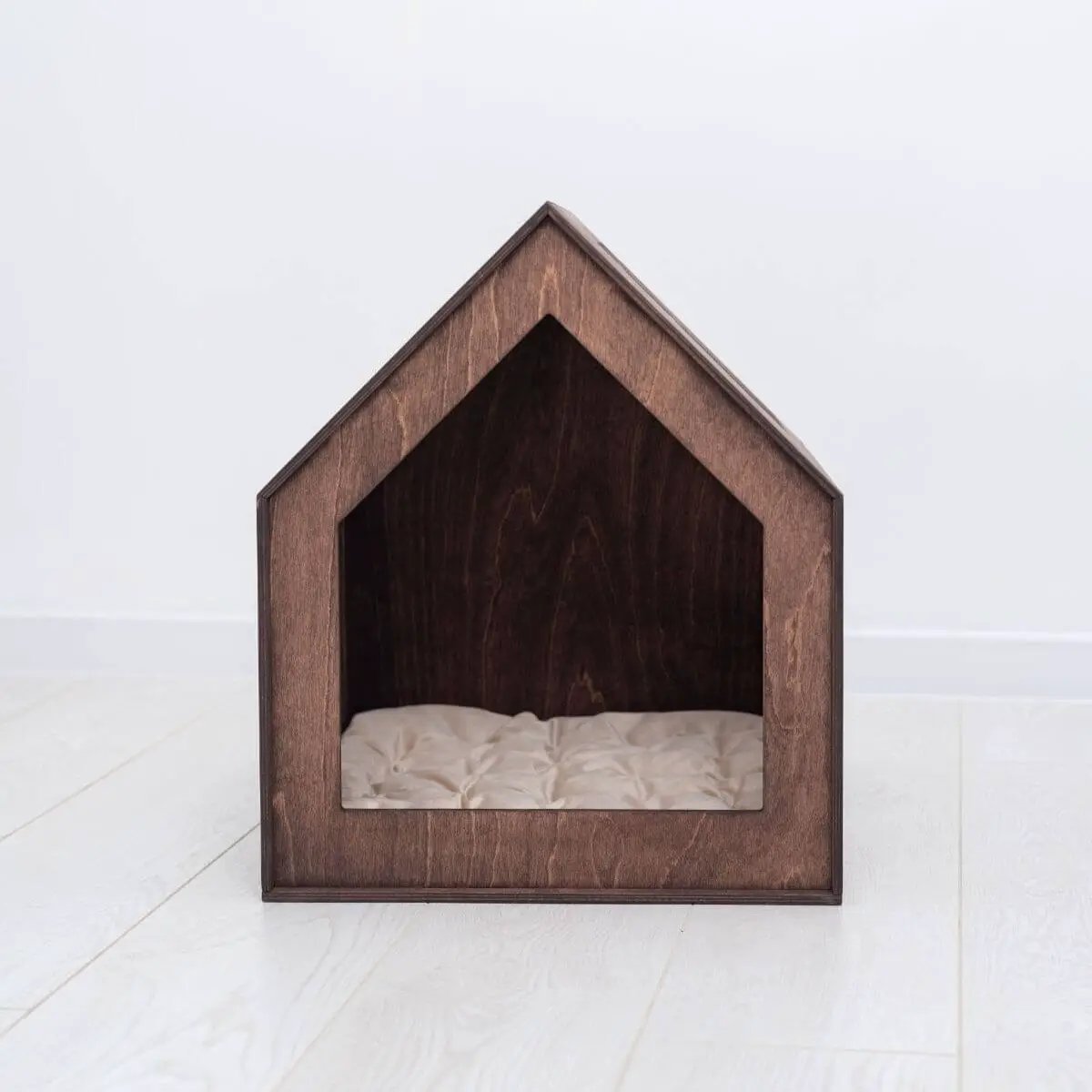 Neutral Natural Material Small Indoor Dog House Secure Pet Retreat Fits Any Home Decor Private Sanctuary Space by Enjoy The Wood