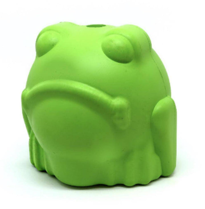 SodaPup Bull Frog rubber dog treat dispenser in green, view 5