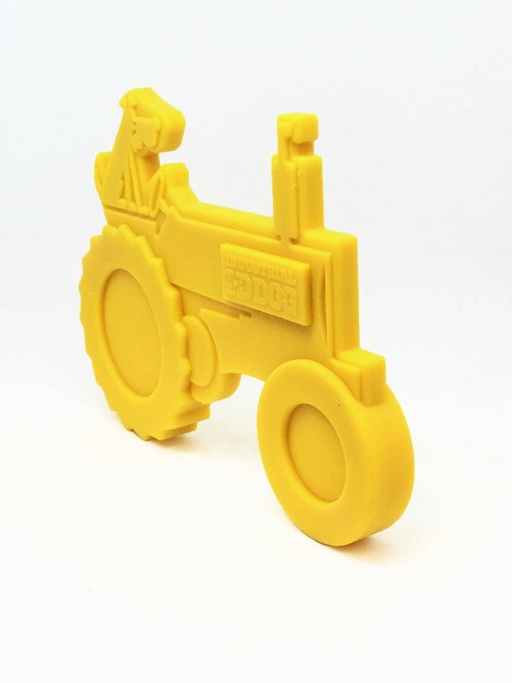 SodaPup Tractor eChew nylon dog chew toy in yellow or brown, view 10