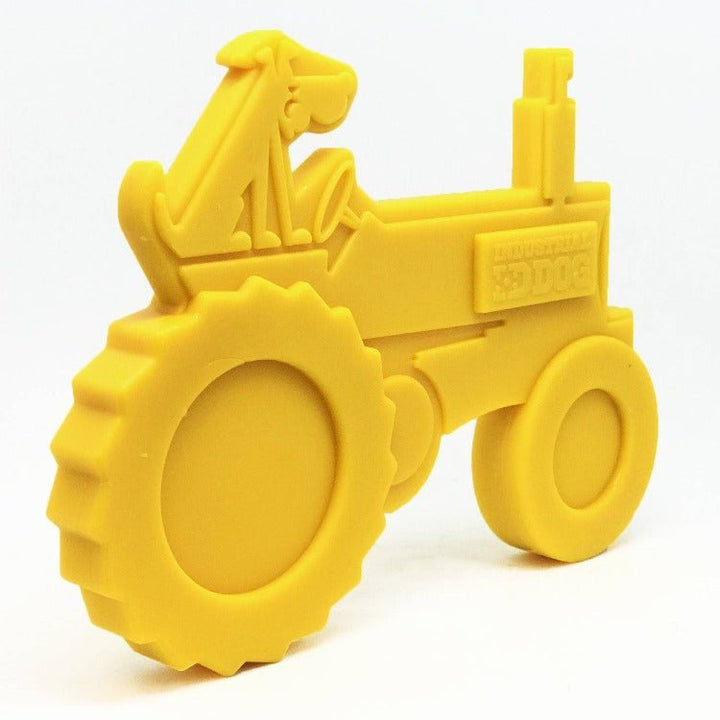 SodaPup Tractor eChew nylon dog chew toy in yellow or brown, view 9
