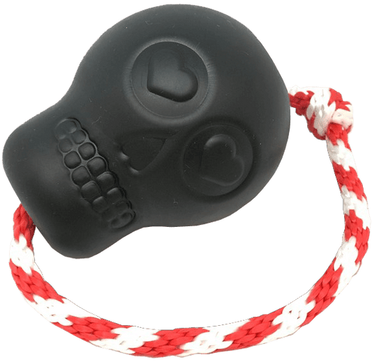 USA-K9 Magnum Skull Black Durable Rubber Chew Toy Extreme Chewers by SodaPup/True Dogs, LLC