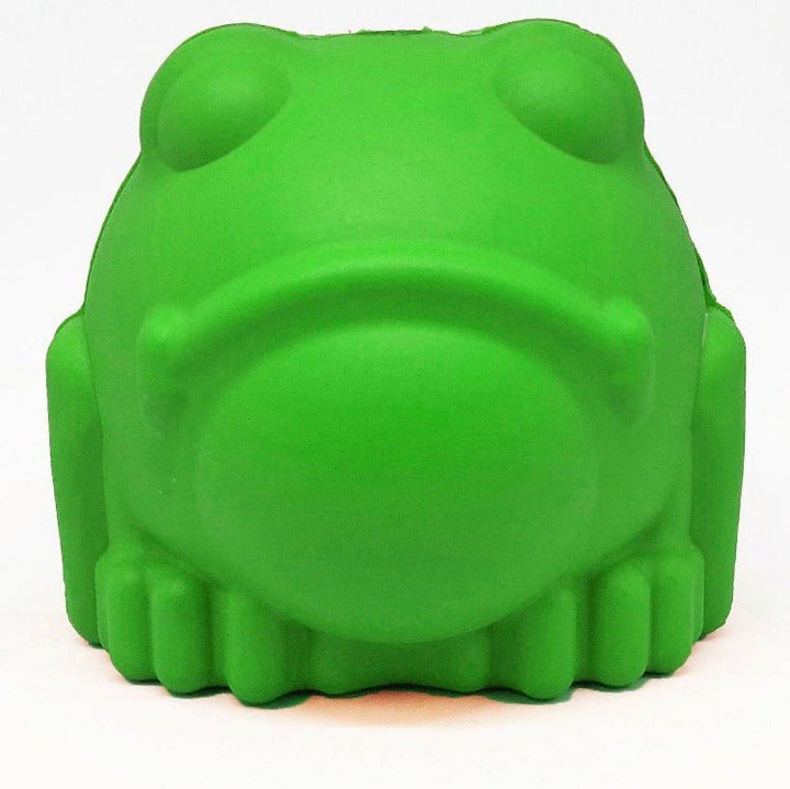 SodaPup Bull Frog rubber dog treat dispenser in green, view 9