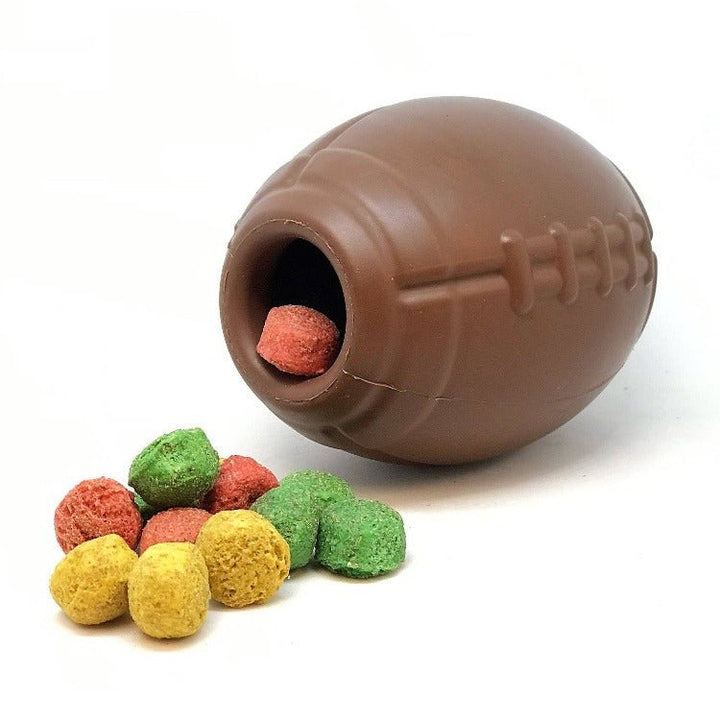 SodaPup Football natural rubber dog toy treat dispenser, view 8