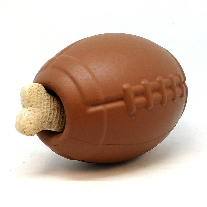 SodaPup Football natural rubber dog toy treat dispenser, view 10