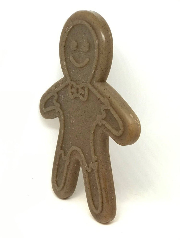 SodaPup Gingerbread Man nylon dog chew toy in brown, view 6