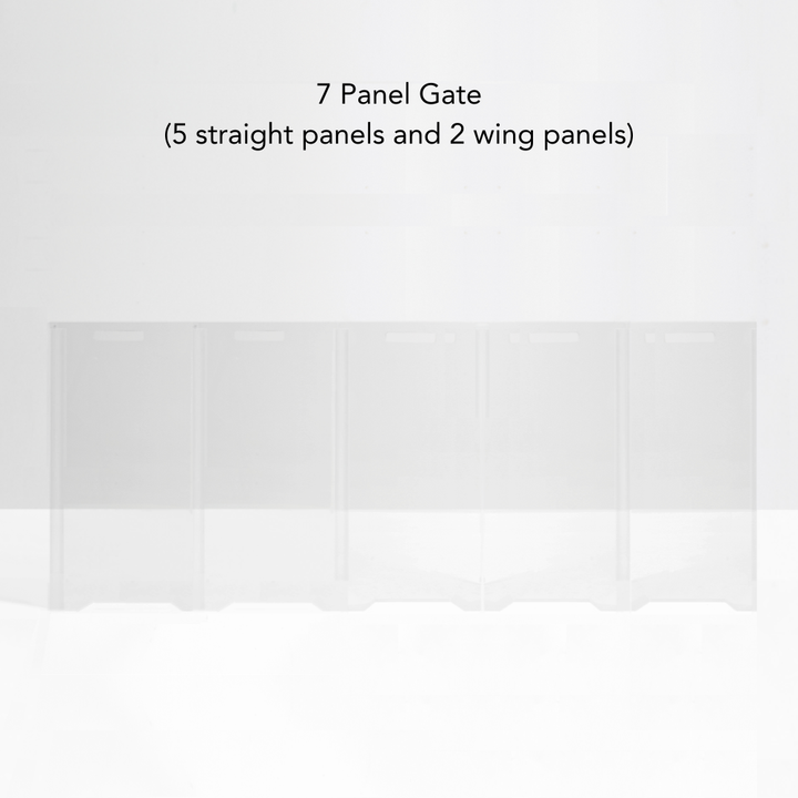 Hiddin Clear Front Pet Gate with Pivoting Side Panels