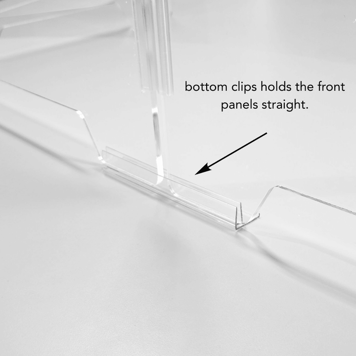 Hiddin Clear Front Pet Gate with Pivoting Side Panels