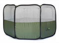 Load image into Gallery viewer, Hen Pen Starter Pop-Up Chick Brooder, by My Pet Chicken, three-panel green mesh habitat with black trim

