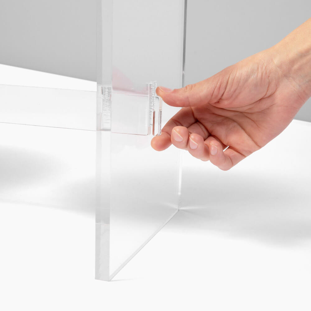 Hiddin Clear Acrylic Triple Feeder with Silver Bowls – 12 in High
