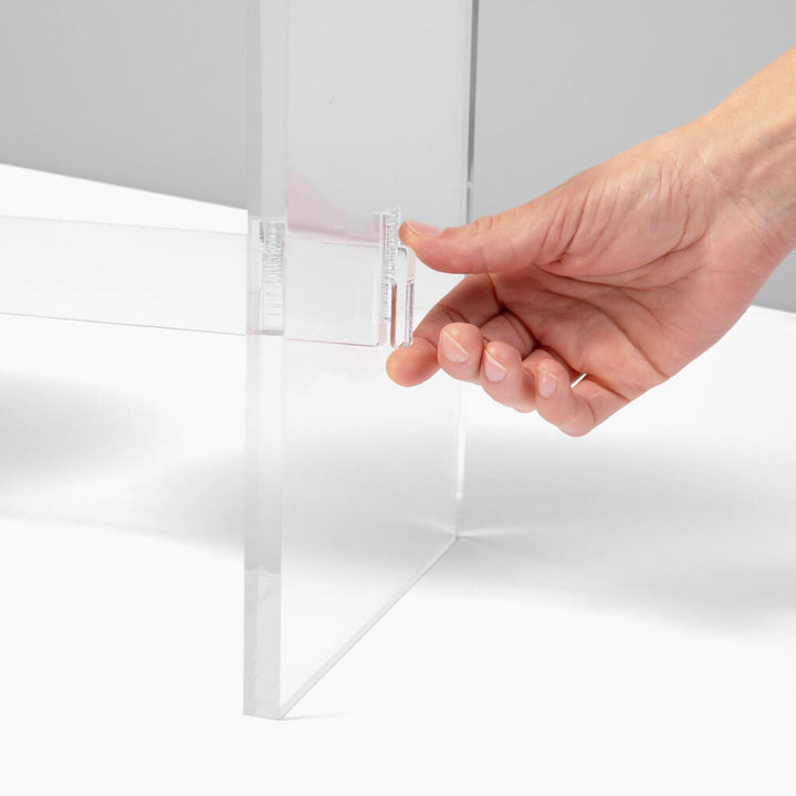 Hiddin Clear Acrylic Triple Feeder with Silver Bowls – 12 in High