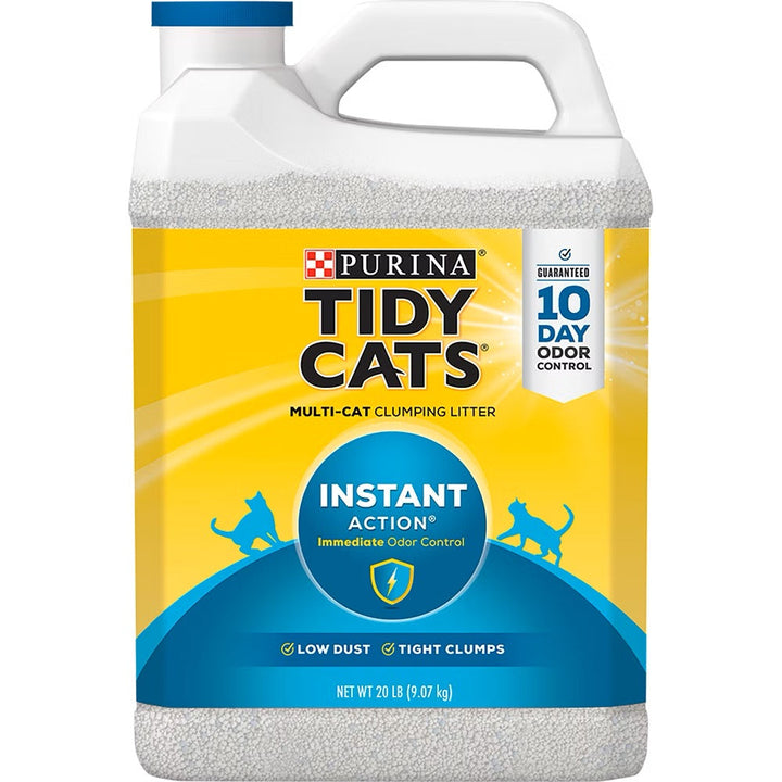 Tidy Cats Instant Action clumping litter 20 lb jug front