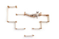 Charger l'image dans la visionneuse de la galerie, The Temple - Giant Cat Tree on Wall Cat Condo; wooden structure with rope hammock and platforms
