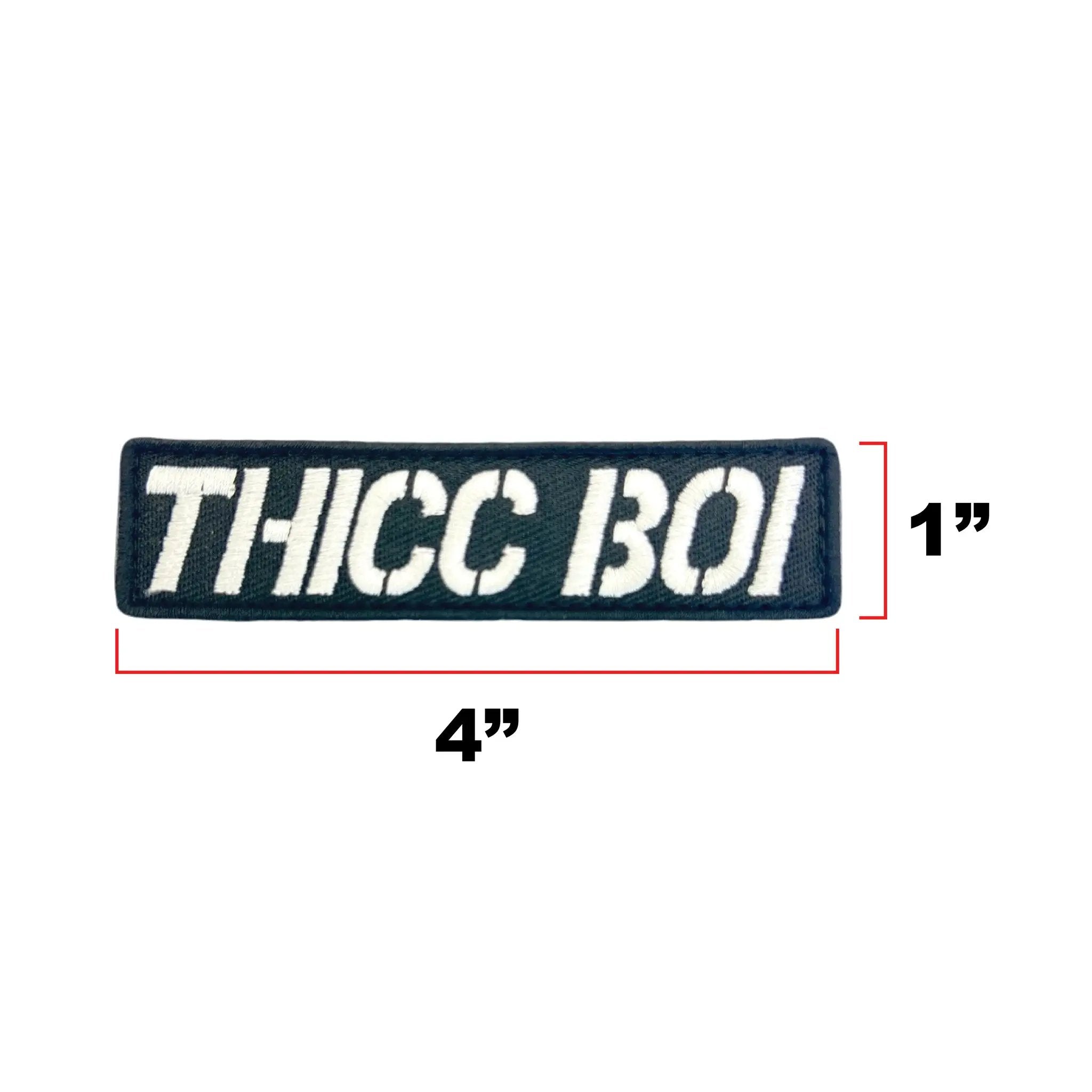 Thicc Boi Embroidered Morale Patch 4 By 1 For Vests And Harness Wear by kiloninerpets