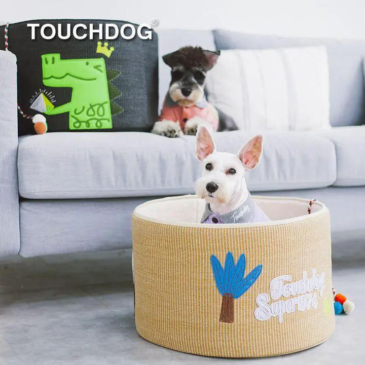 Touchcat Claw Ver Nest Rounded Scratching Cat Bed With Built In Teaser Toy Durable Nylon Scratch Proof Shell by Pet Life