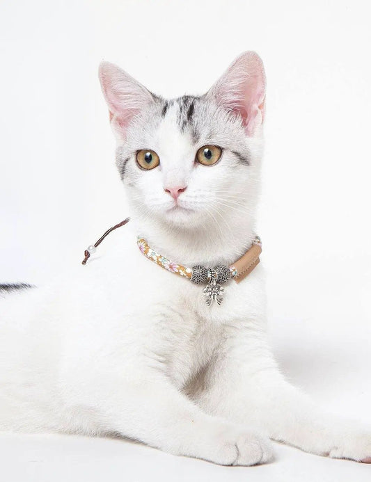 Touchcat Lucky Charms Designer Cable Cat Collar Necklace With Charm by Pet Life