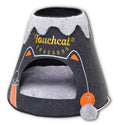 Gallery viewerに画像を読み込む, Touchcat Molten Lava Volcano Pet Bed House With Hanging Teaser Toy by Pet Life
