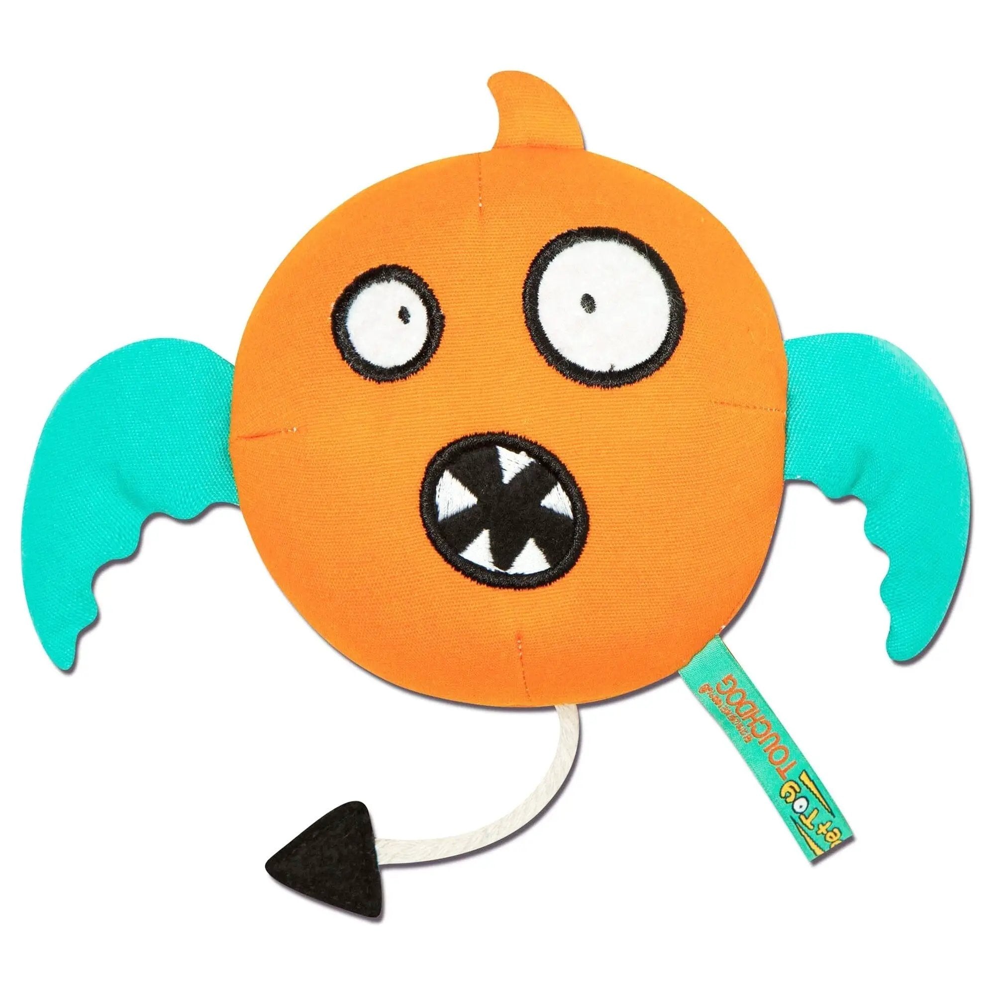 Touchdog Cartoon Flying Critter Monster Plush Goofy Dog Toy by Pet Life