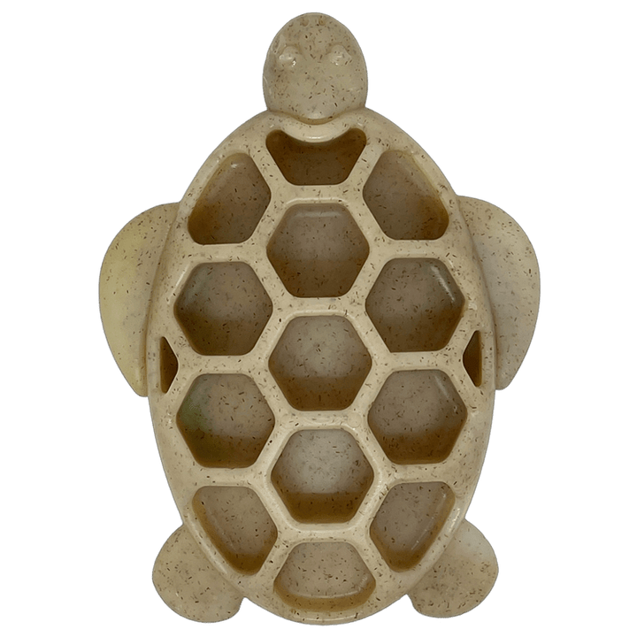 SodaPup Turtle eChew nylon dog chew toy in brown, view 2