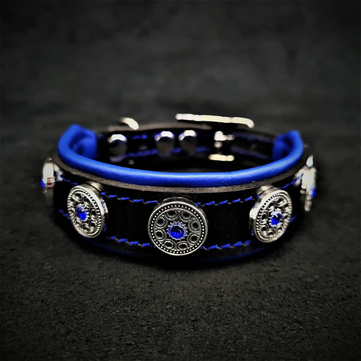 Bestia Bijou leather puppy collar