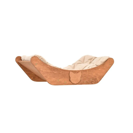 Floating Cat Shelf Perch Oak Wall Mounted Secure Resting Platform by Enjoy The Wood