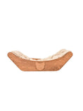 Load image into Gallery viewer, Cat Curve Wall Bed Black wooden cat bed by Enjoy The Wood B2B with beige cushion
