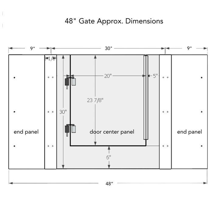 Hiddin Clear Acrylic Pet Gate with Door – Wall-Mounted, 30 in High