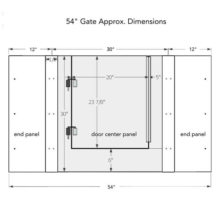Hiddin Clear Acrylic Pet Gate with Door – Wall-Mounted, 30 in High