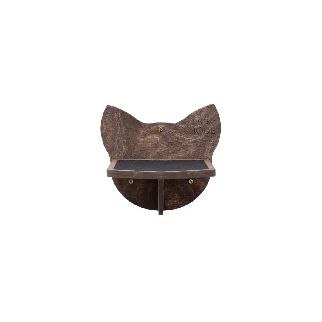 Enjoy The Wood Premium Dark Walnut Wall Mounted Wooden Cat Step by Enjoy The Wood